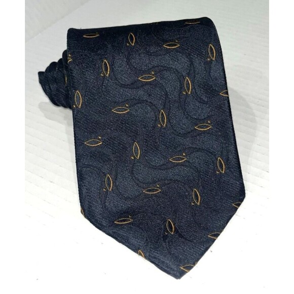 ERMENEGILDO ZEGNA Men's 100% Silk Necktie ITALY Luxury Abstract - Picture 2 of 14